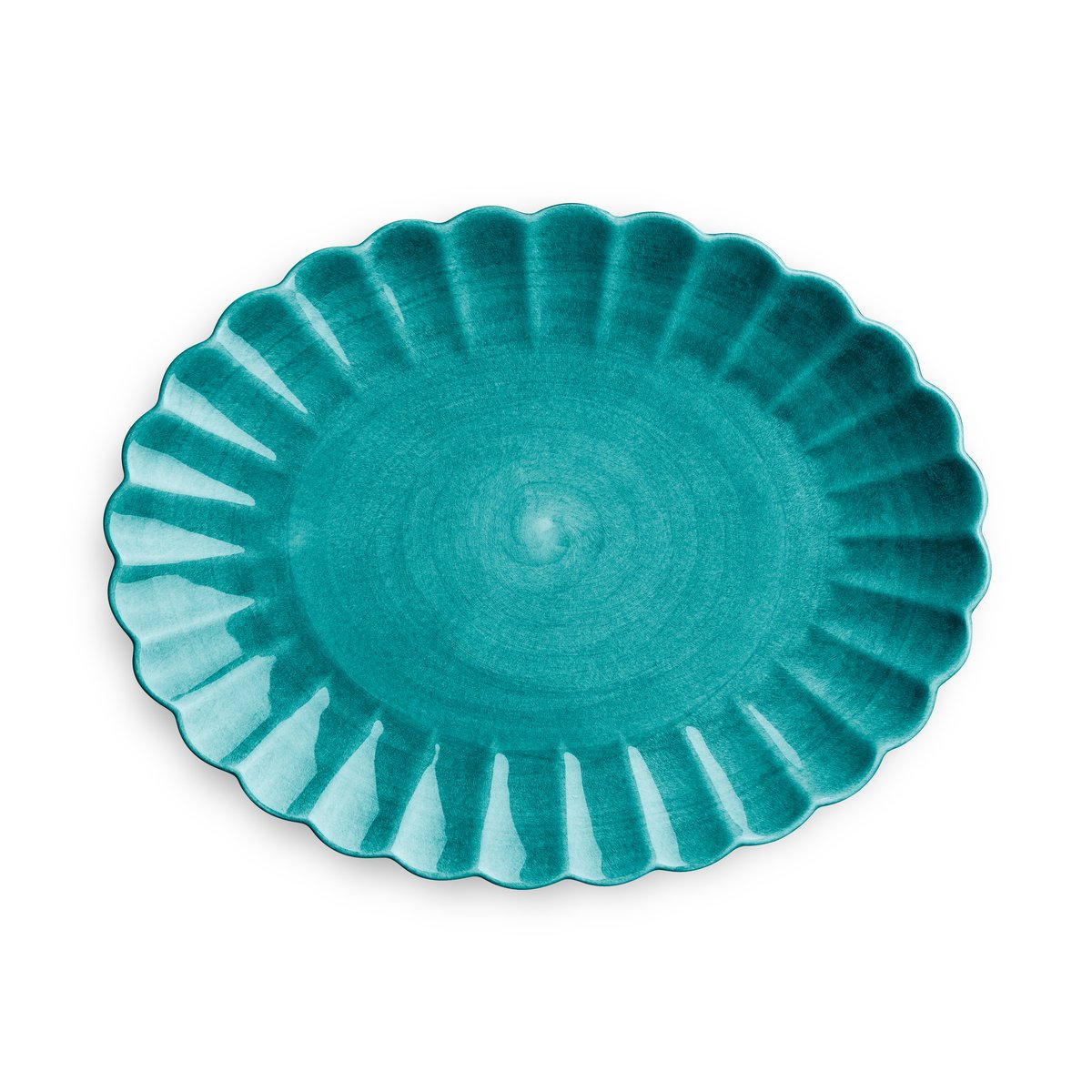 Mateus Oyster saucer 30x35 cm Ocean | Scandinavian Design | Serving platters & dishes | Turquoise