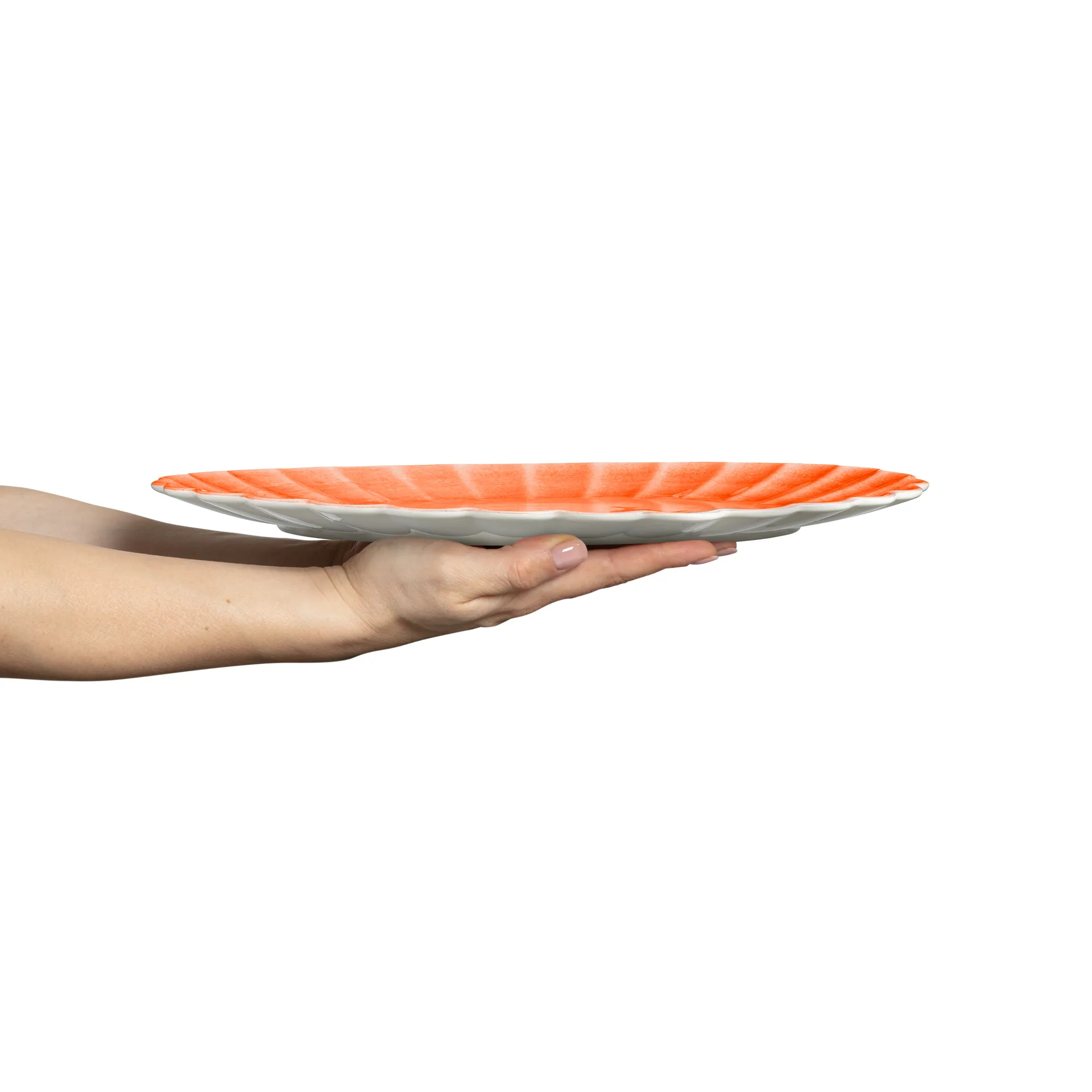 Oyster saucer 30x35 cm, Orange Mateus