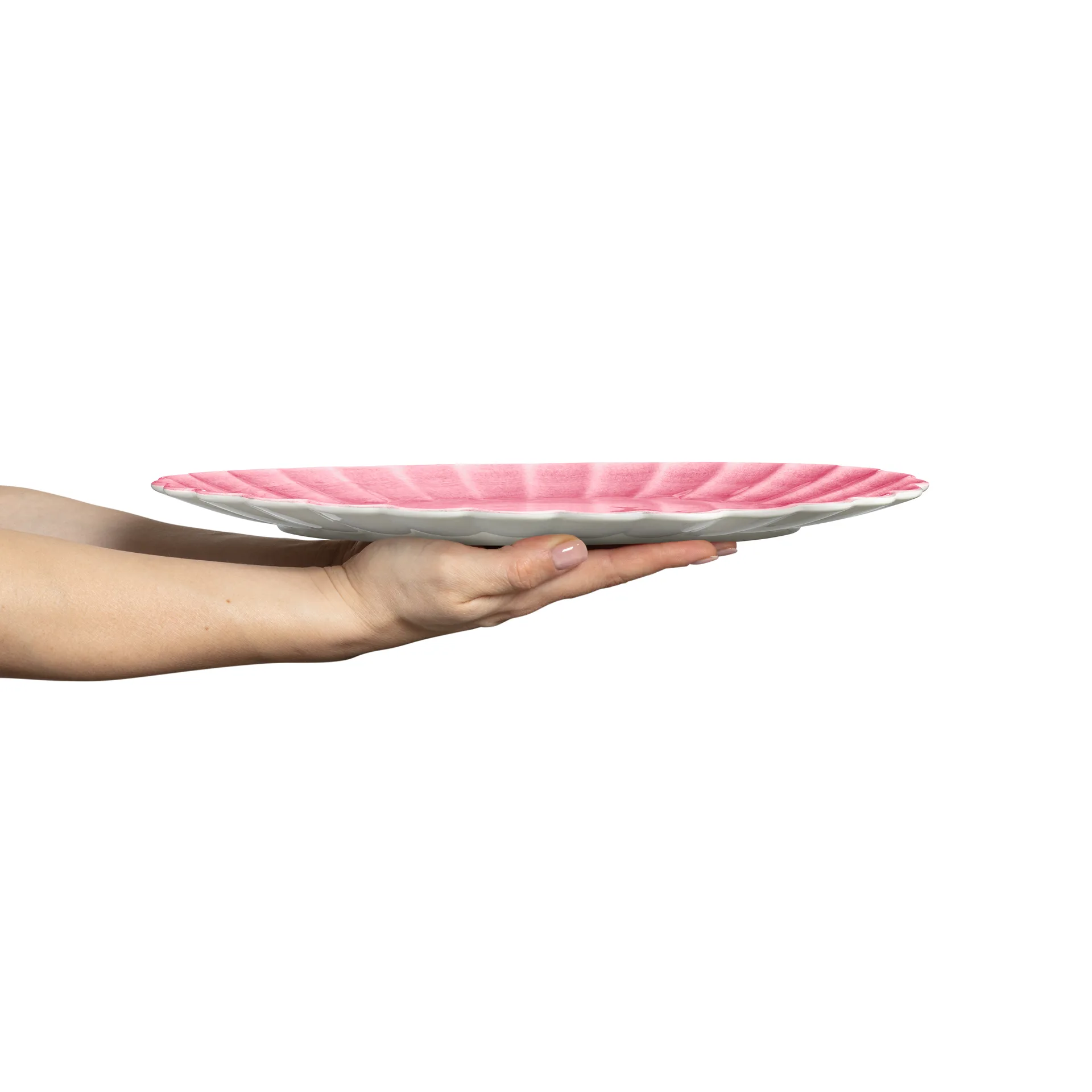 Oyster saucer 30x35 cm, Pink Mateus