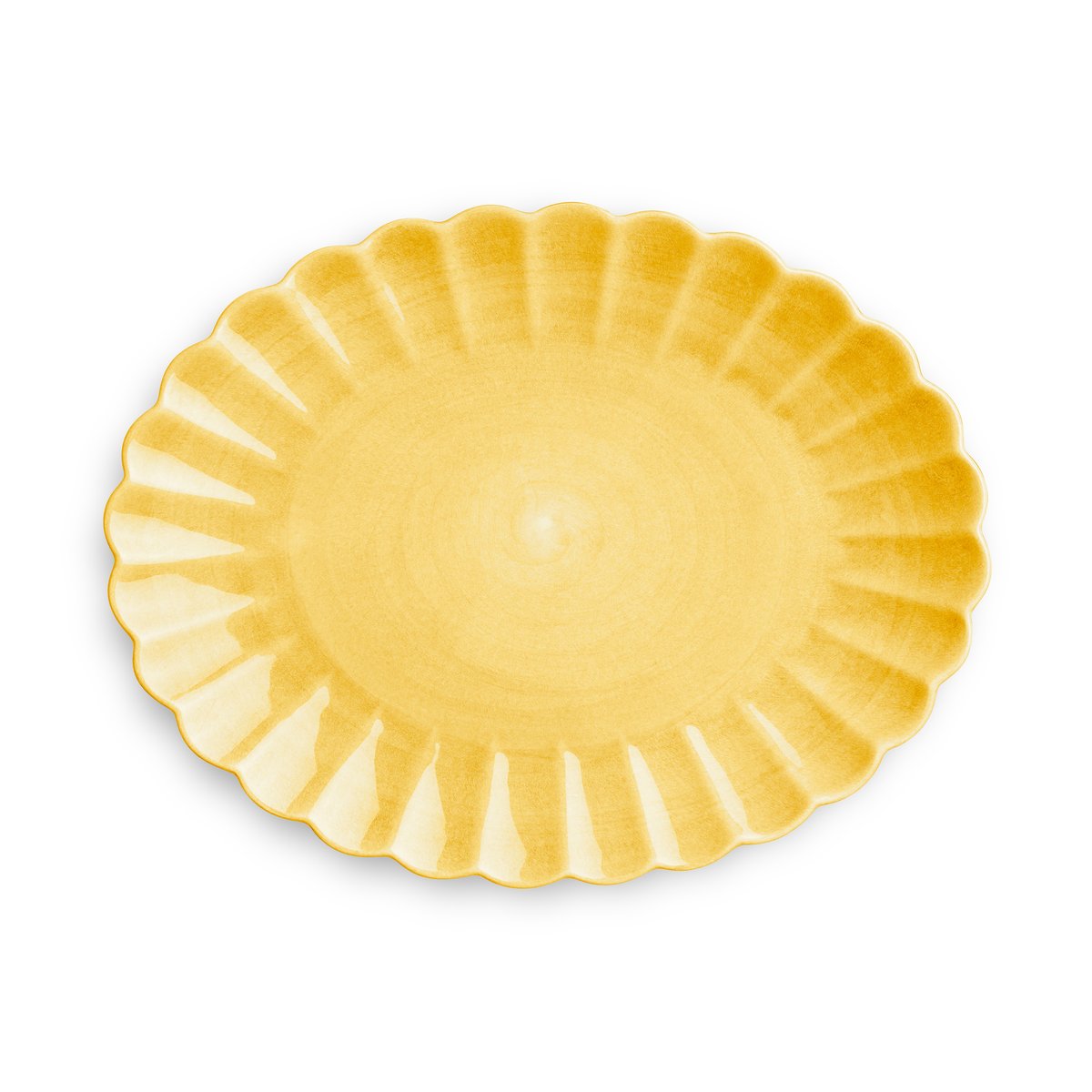 Mateus Oyster saucer 30x35 cm Yellow | Scandinavian Design | Serving platters & dishes | Yellow