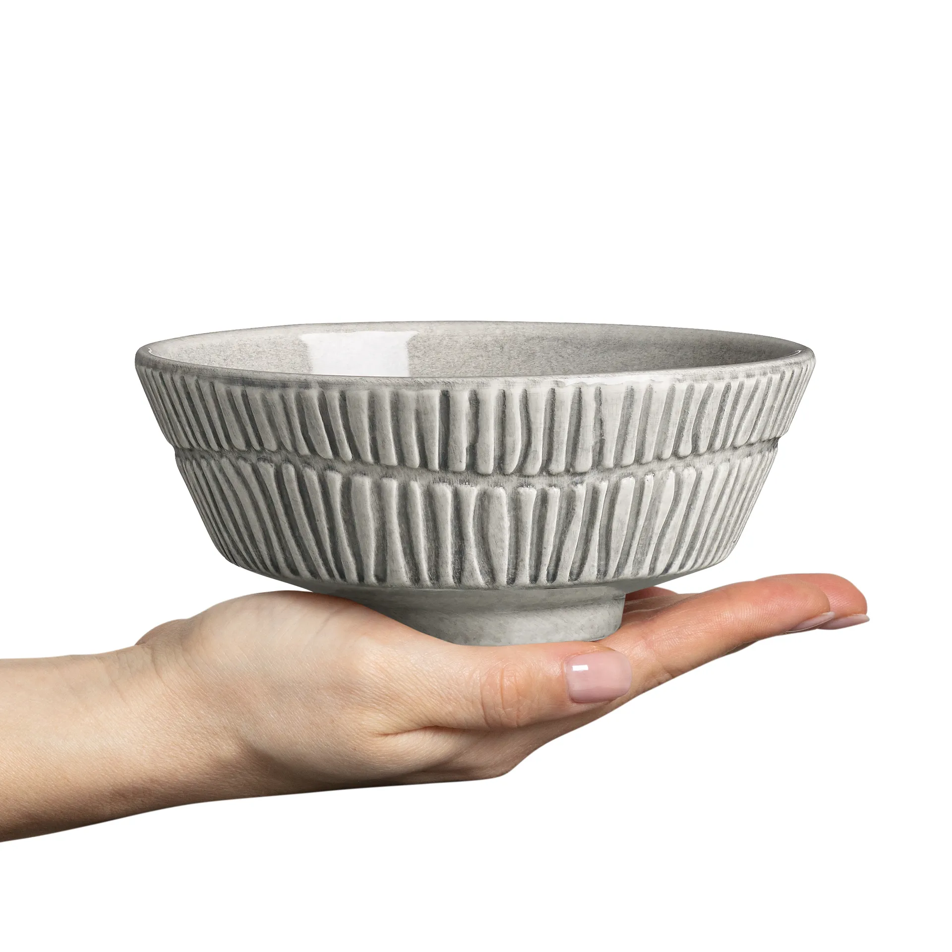 Stripes bowl Ø15 cm, grey Mateus