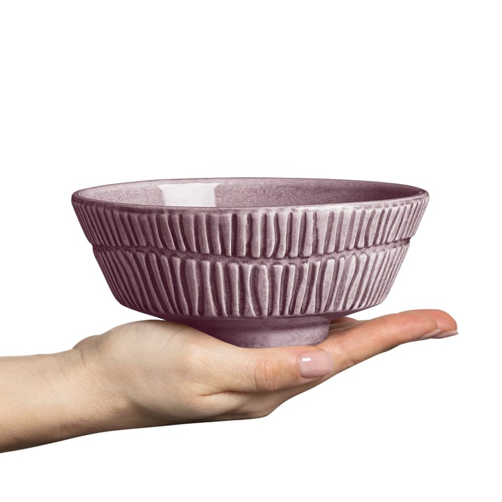 Stripes bowl Ø15 cm - Plum - Mateus