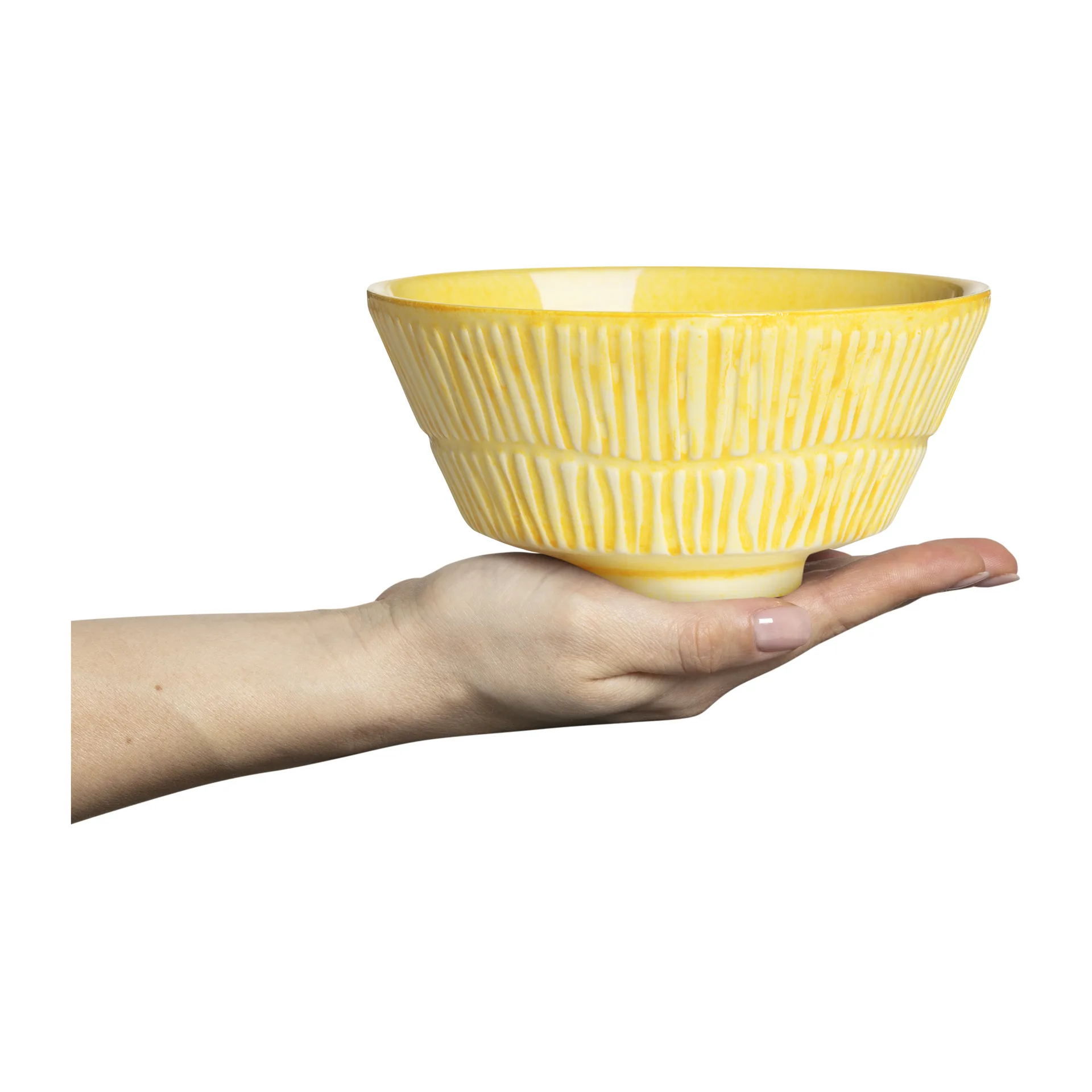 Stripes bowl 16 cm, Yellow Mateus