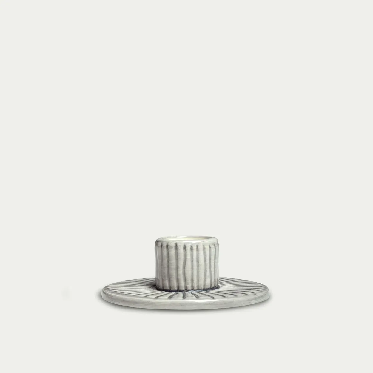 Mateus Stripes candle sticks o8 cm Grey | Scandinavian Design | Candle holders | Grey