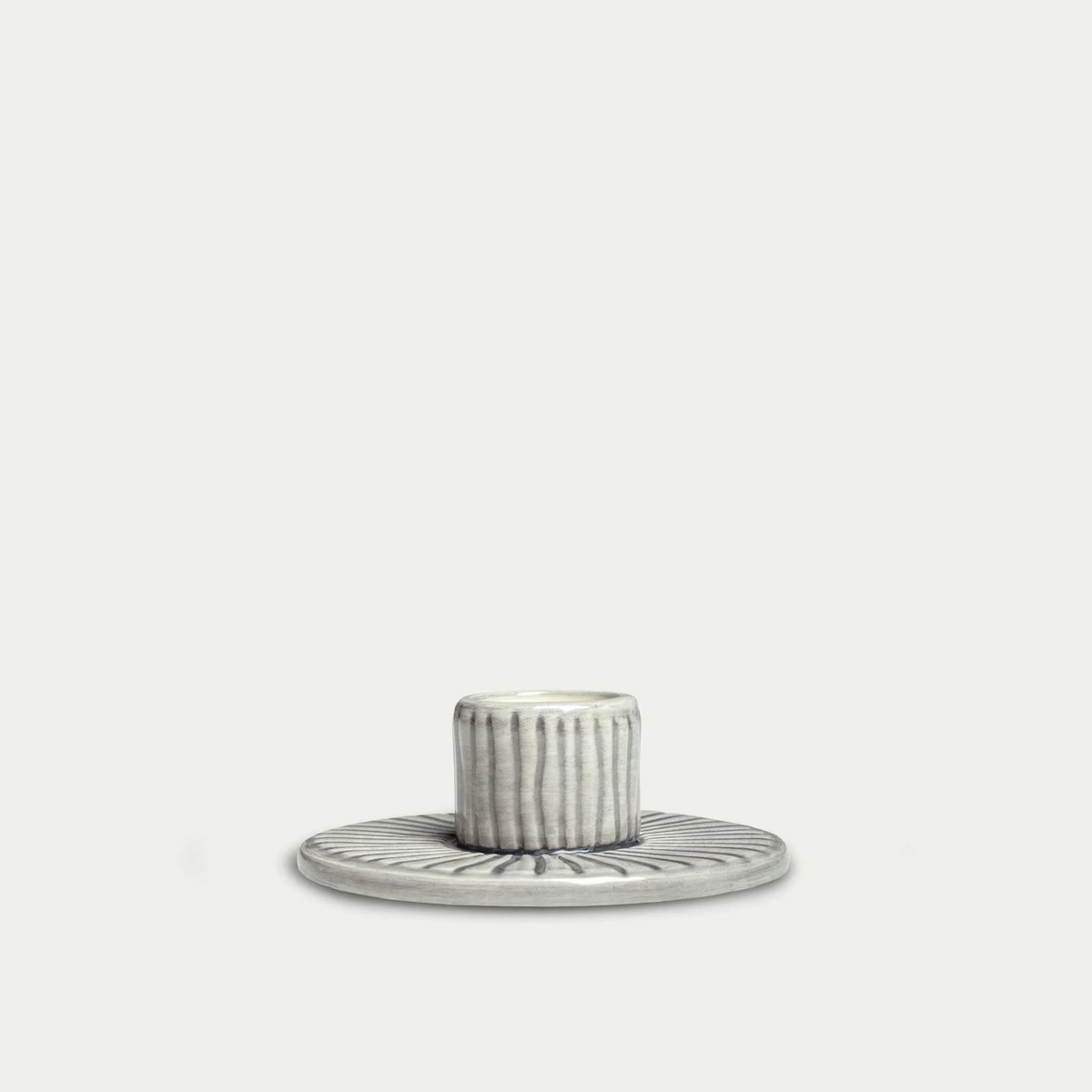 Mateus Stripes candle sticks o8 cm Grey | Scandinavian Design | Candle holders | Grey