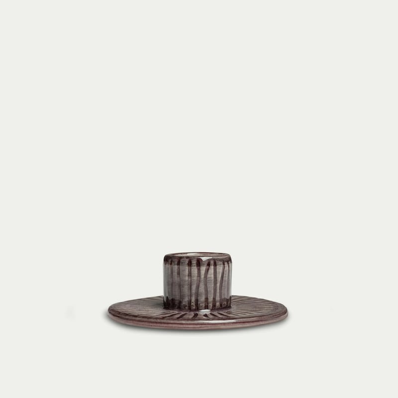 Mateus Stripes candle sticks Ø8 cm Plum