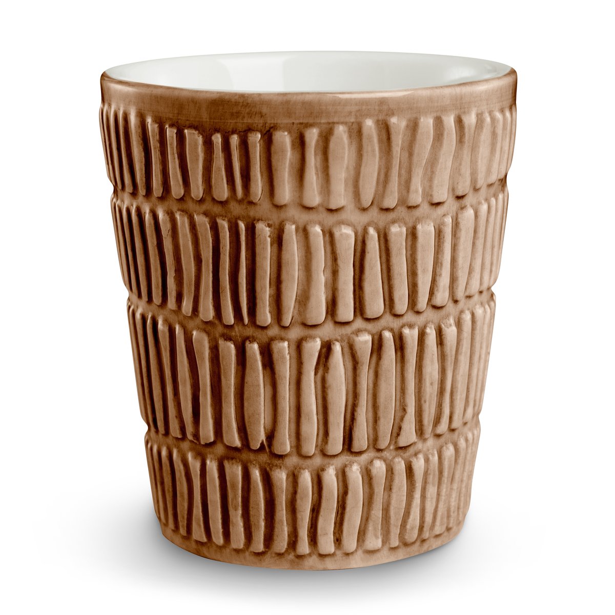 Mateus Stripes mug 30 cl cinnamon | Scandinavian Design | Coffee cups | Brown