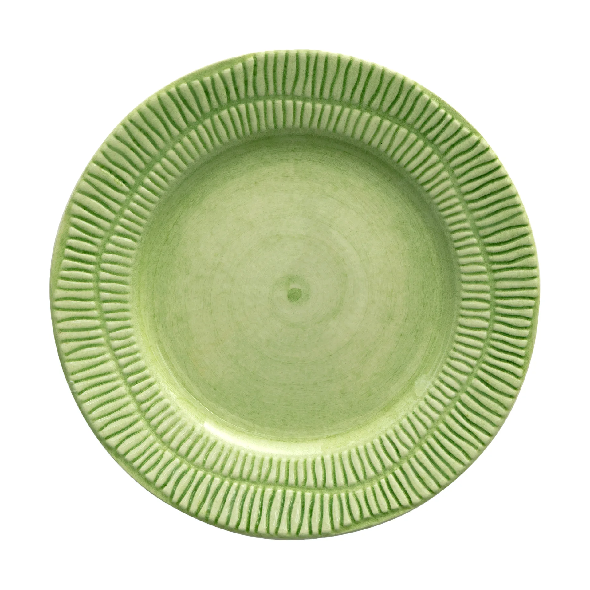 Stripes plate Ø21 cm, Green Mateus