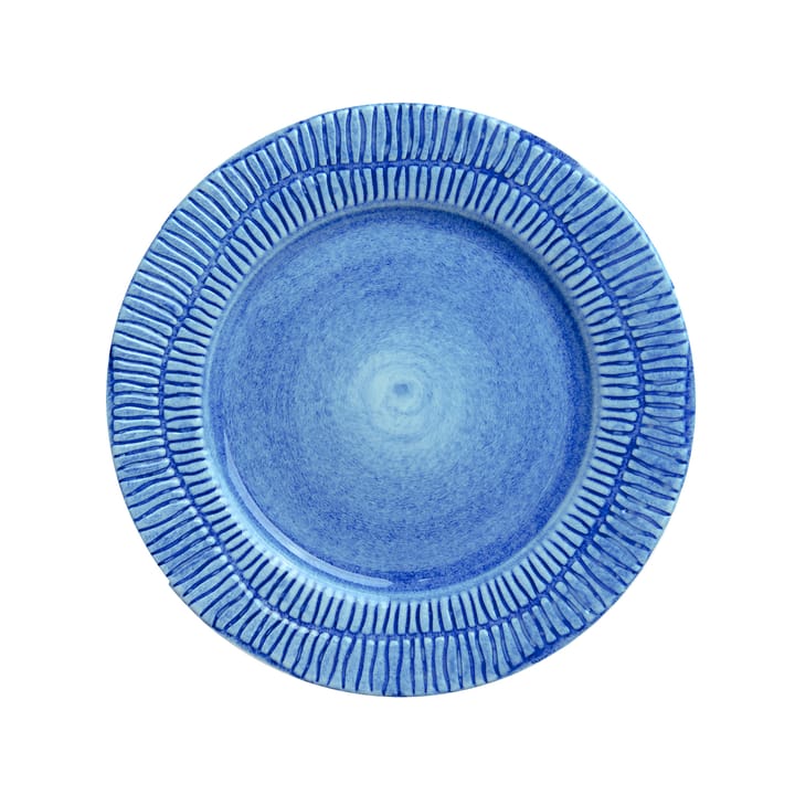 Stripes plate Ø21 cm - Light blue - Mateus