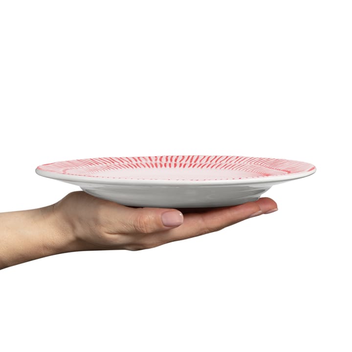 Stripes plate Ø21 cm - Light pink - Mateus