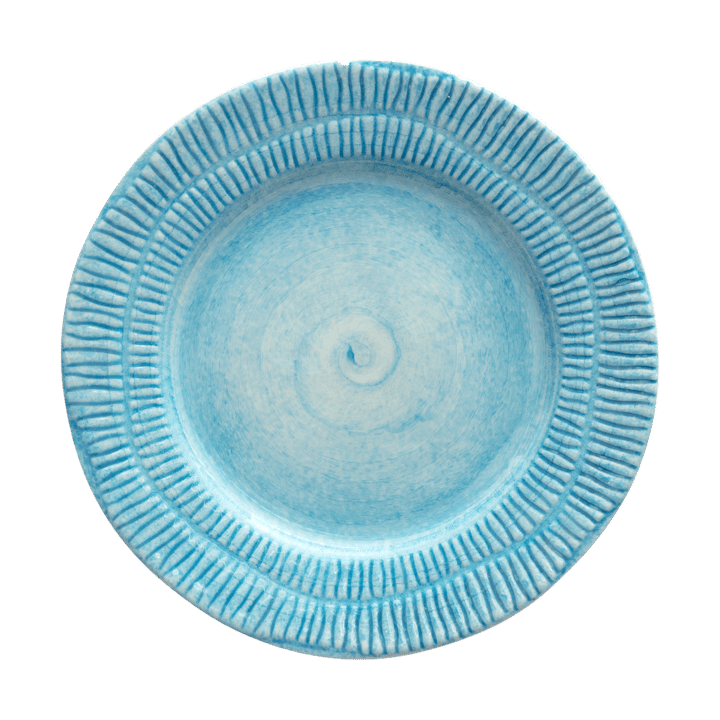 Stripes plate Ø21 cm - Turquoise - Mateus