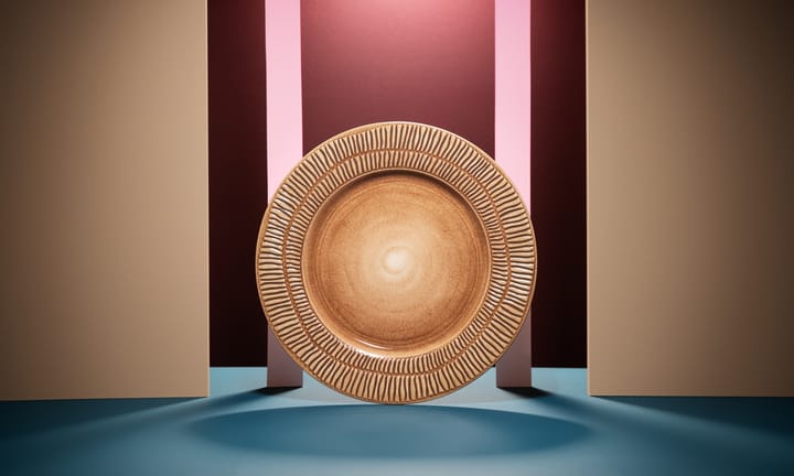 Stripes plate Ø28 cm - cinnamon - Mateus