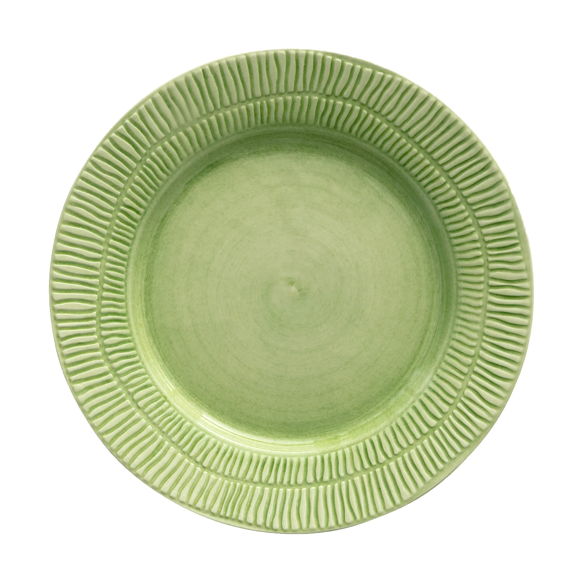 Stripes plate Ø28 cm, Green Mateus