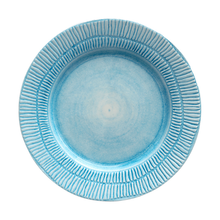 Stripes plate Ø28 cm, Turquoise Mateus