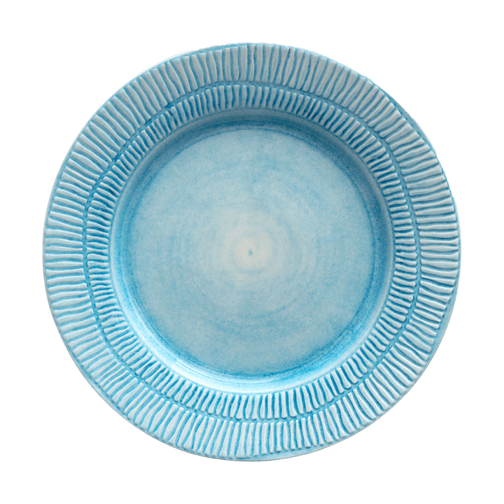 Stripes plate Ø28 cm - Turquoise - Mateus