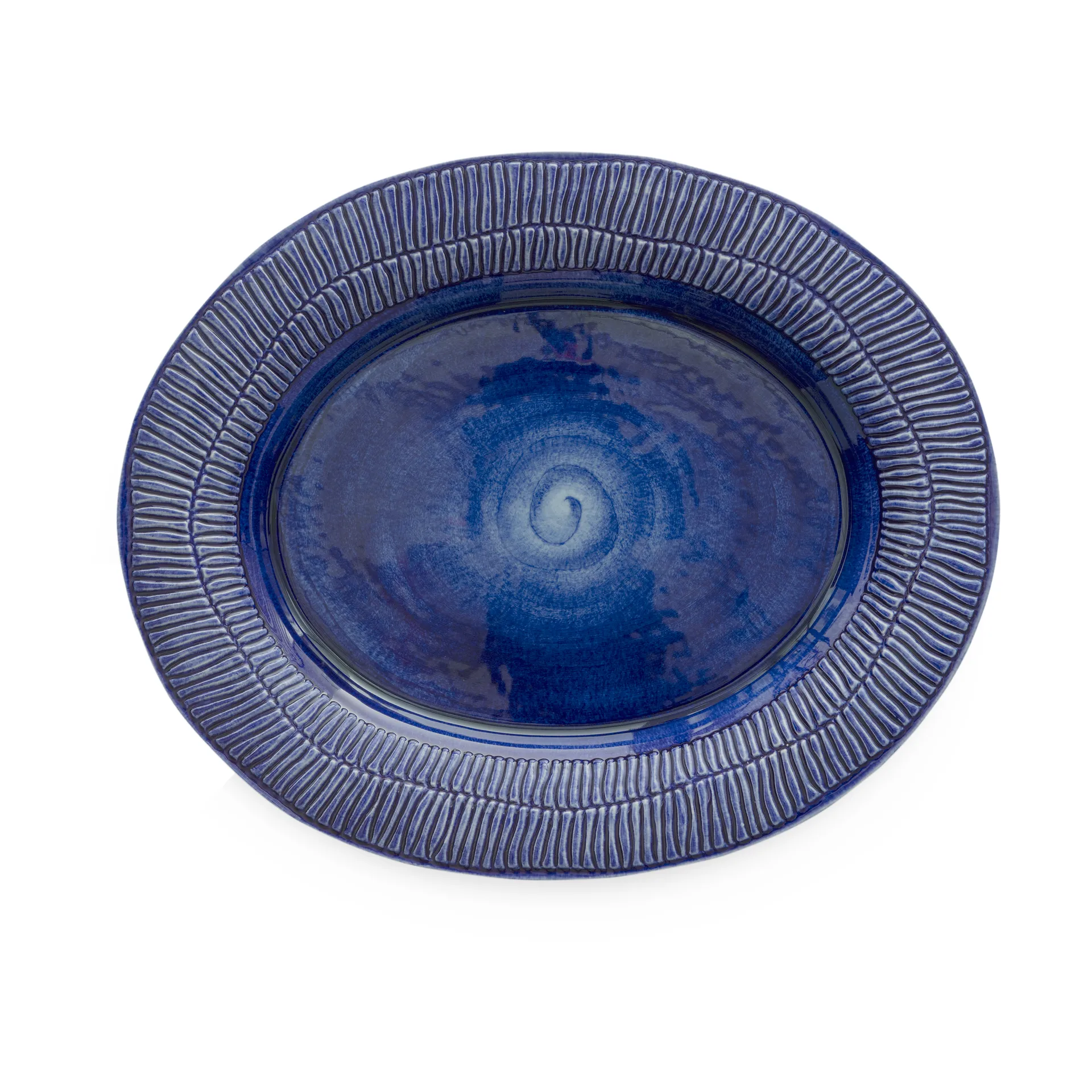 Stripes platter 30x35 cm, Blue Mateus