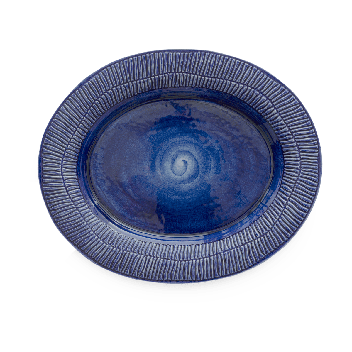 Mateus Stripes platter 30x35 cm Blue | Scandinavian Design | Serving platters & dishes | Blue