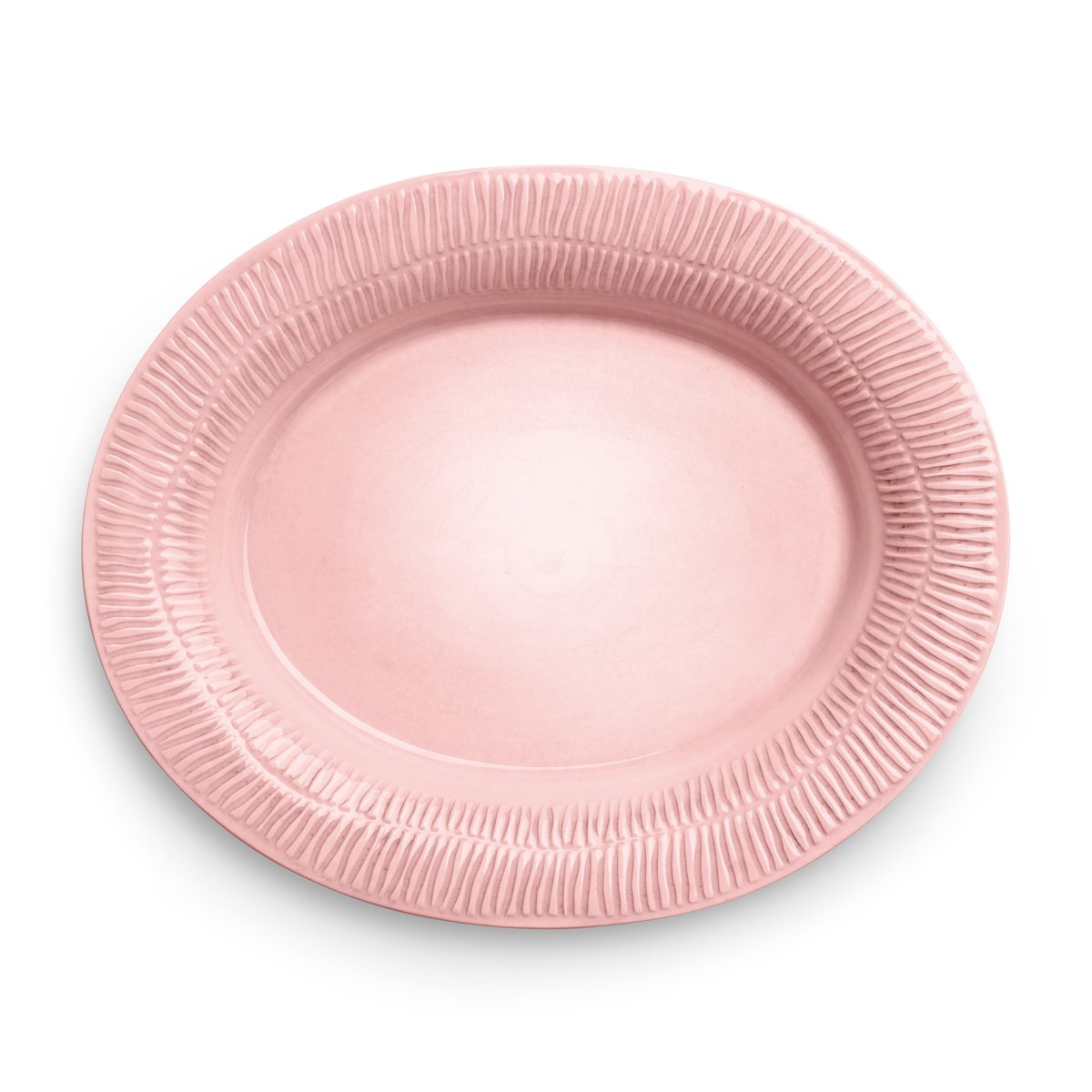 Mateus Stripes platter 30x35 cm light pink | Scandinavian Design | Serving platters & dishes | Pink