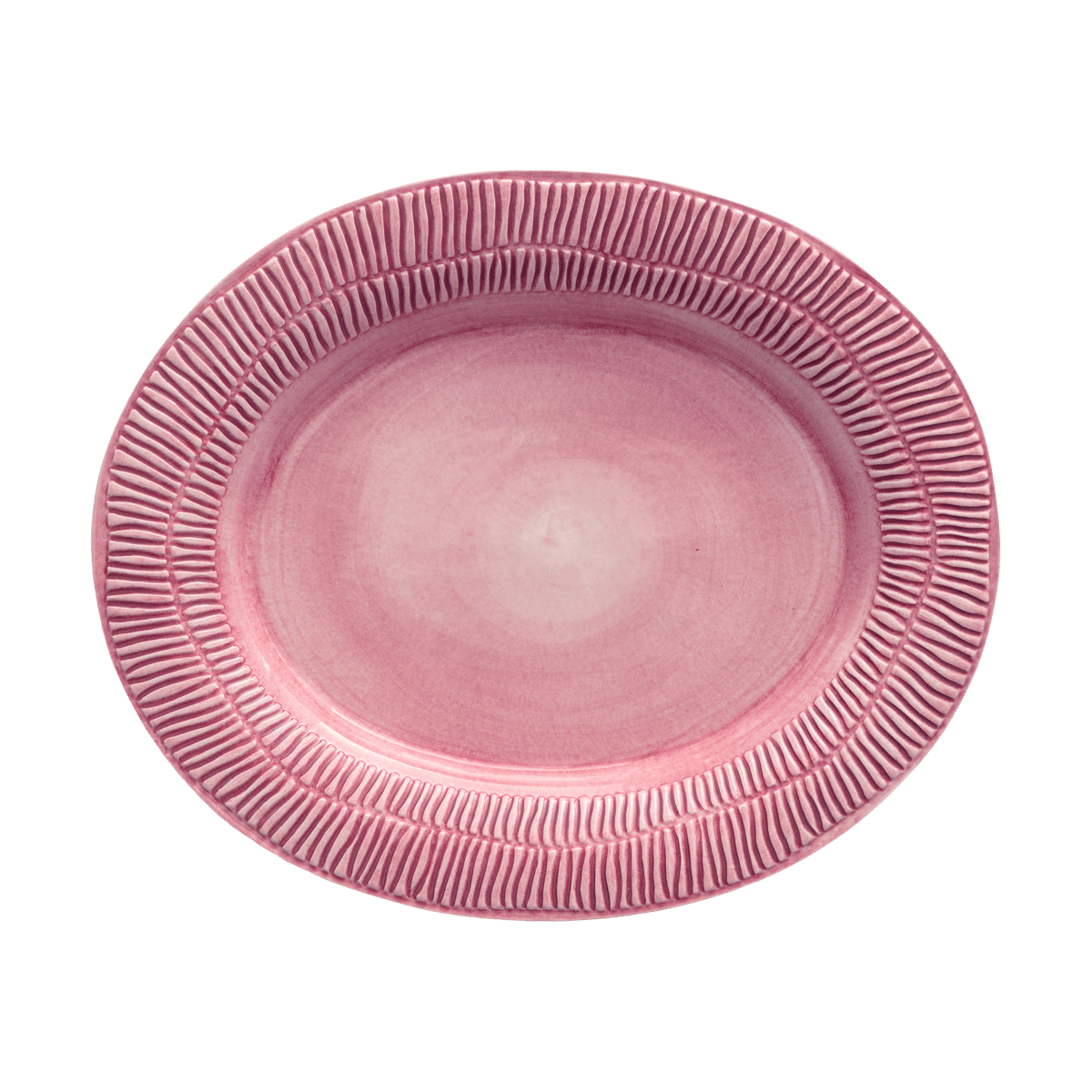 Mateus Stripes platter 30x35 cm Pink | Scandinavian Design | Serving platters & dishes | Pink
