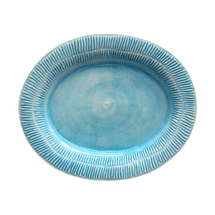 Stripes platter 30x35 cm - Turquoise - Mateus