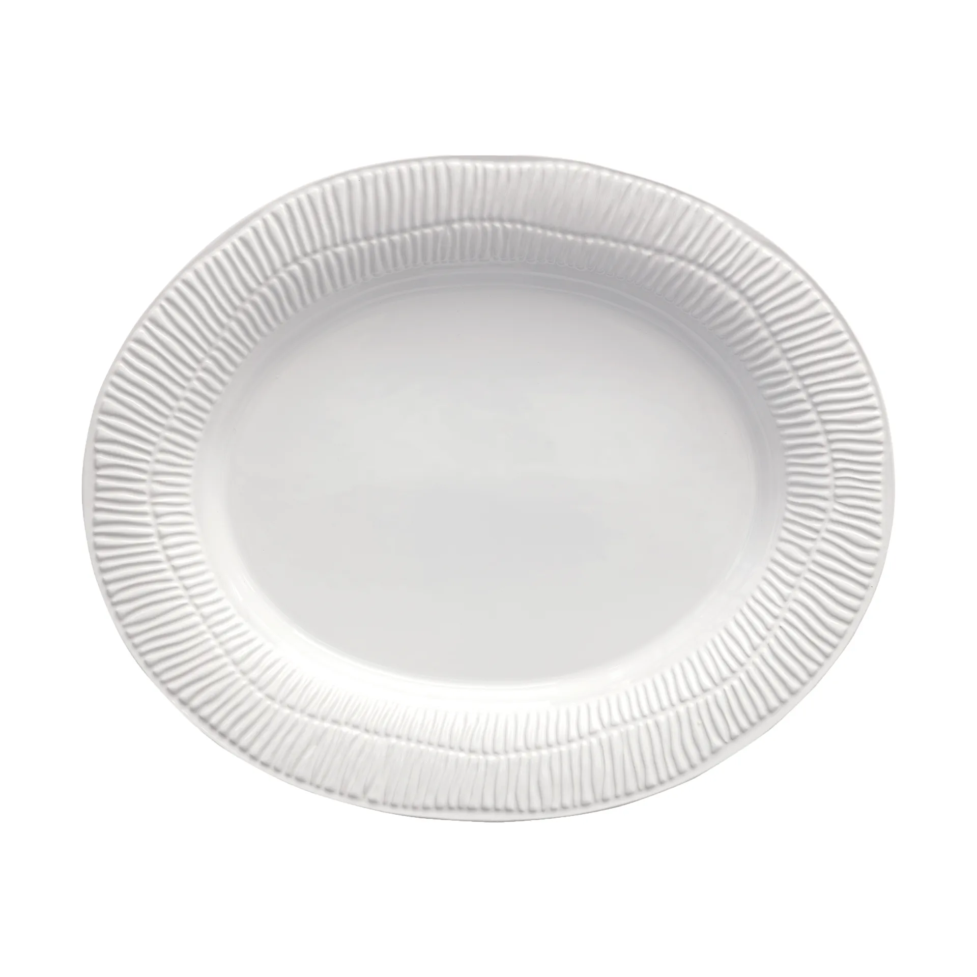 Stripes platter 30x35 cm, White Mateus