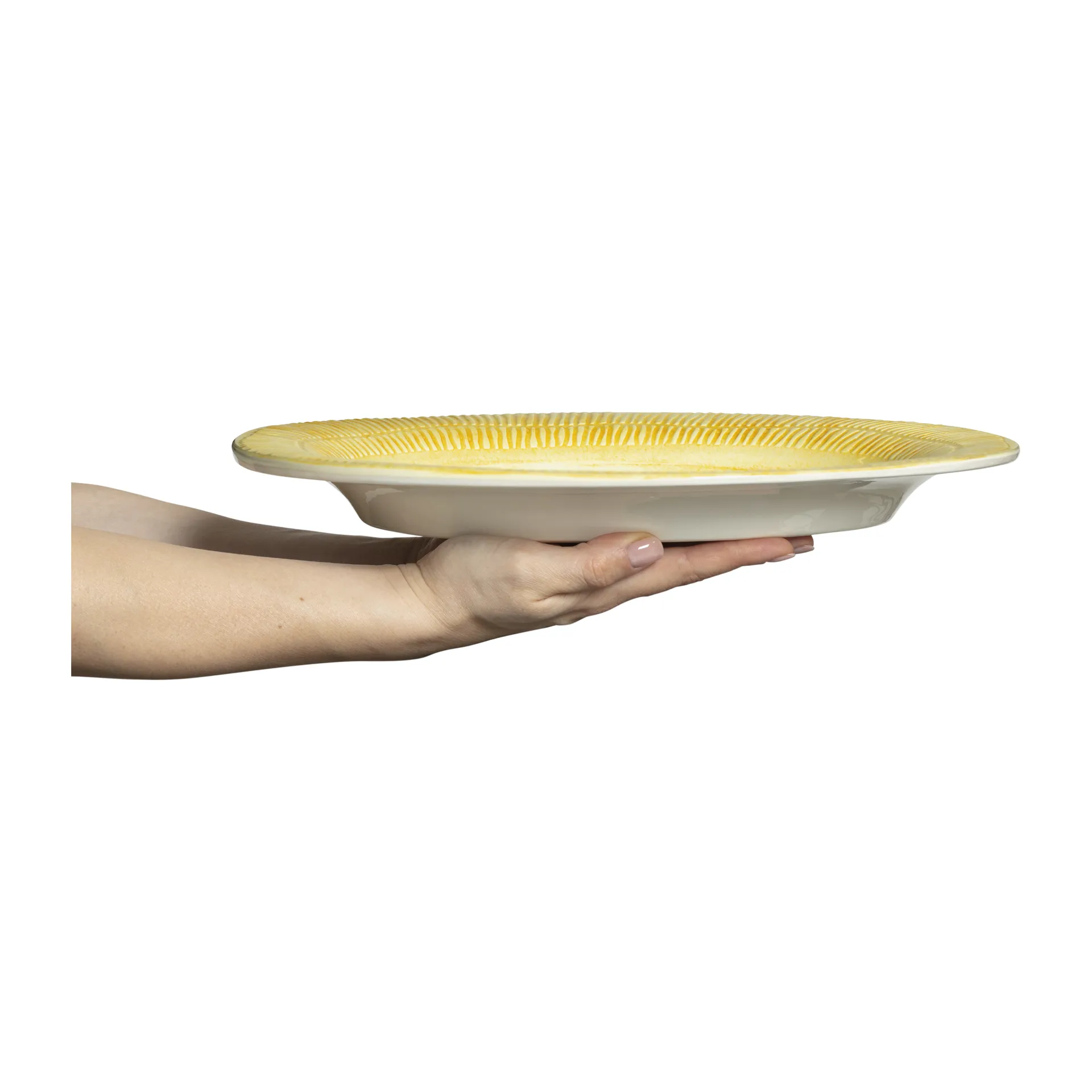 Stripes platter 30x35 cm, Yellow Mateus