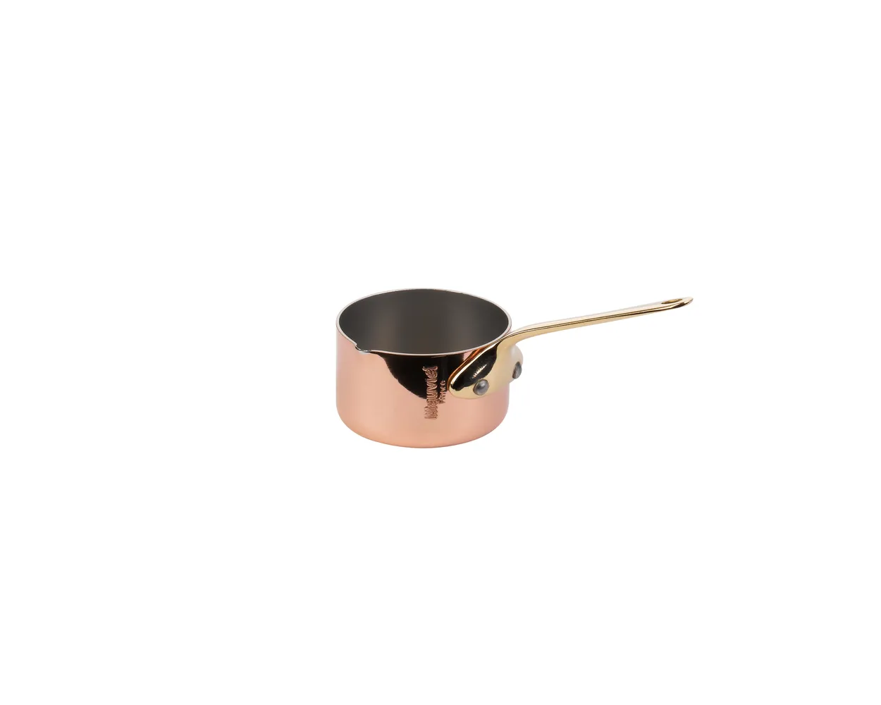Mauviel Saucepan with spout mini 5 cl Copper-brass | Scandinavian Design | Saucepans | Gold-coloured