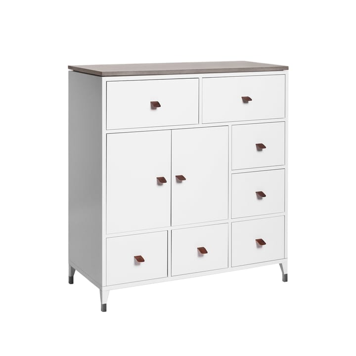 Abisko sideboard - white, tabletop in concrete - Mavis