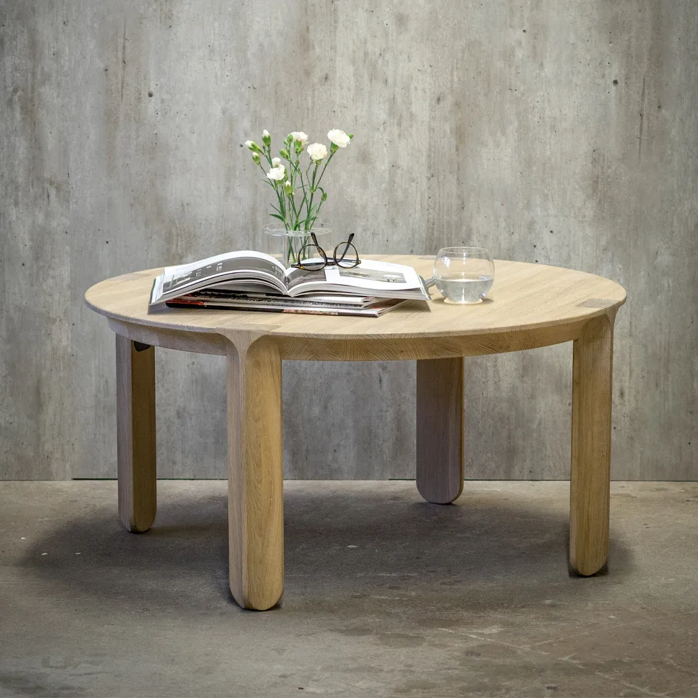 Amor coffee table, oak white wax oil Mavis