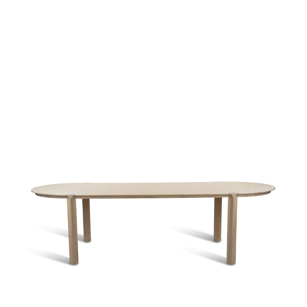 Amor dining table, oak white-pigmented hardwax oil Mavis