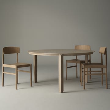 Amor dining table round - oak white-pigmented hardwax oil - Mavis