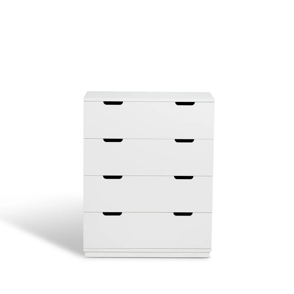 Aoko chest of 4 drawers, White lacquer Mavis