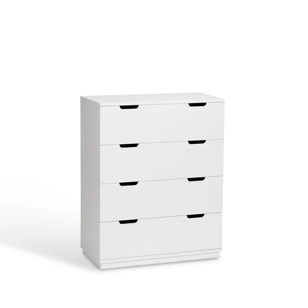 Aoko chest of 4 drawers, White lacquer Mavis