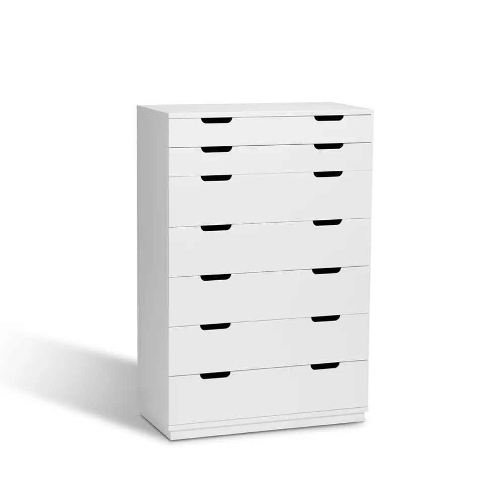 Aoko chest of 7 drawers, White lacquer Mavis