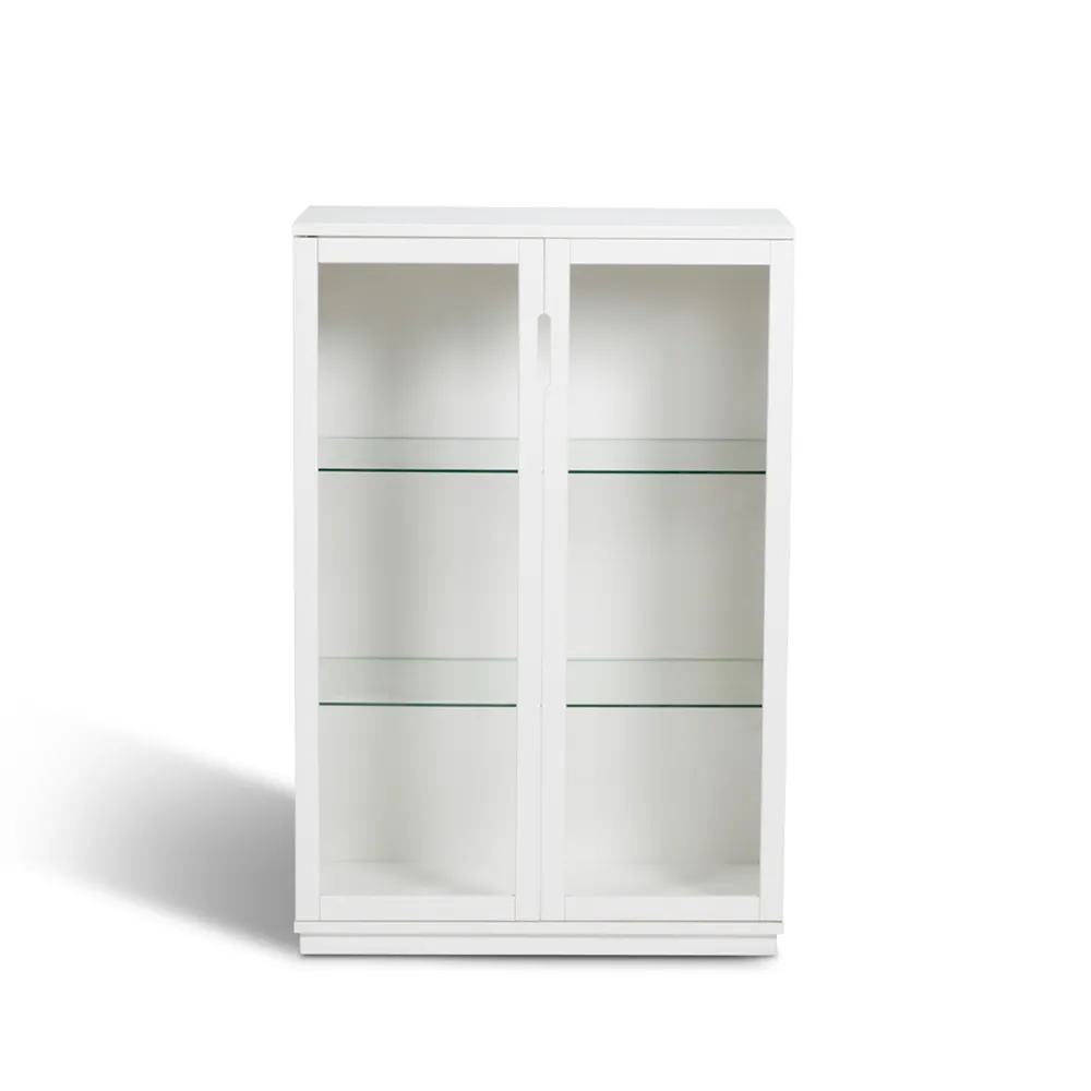 Aoko display cabinet 120 cm, White lacquer Mavis