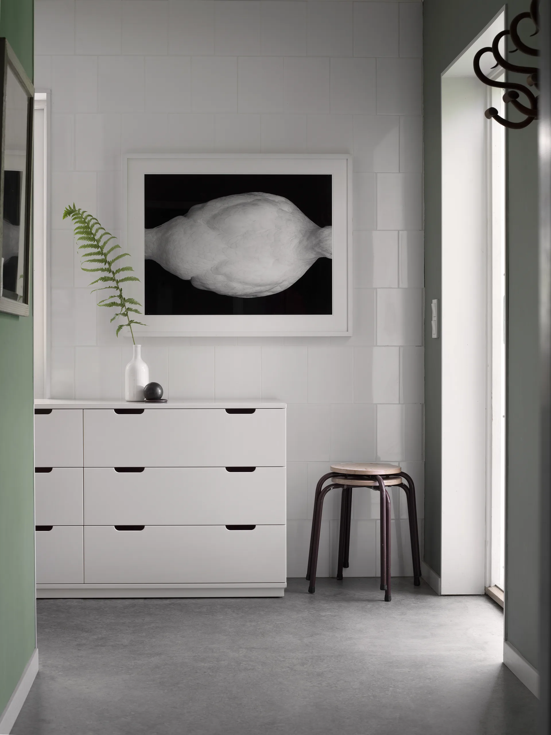 Aoko dresser double 6 drawers, White lacquer Mavis