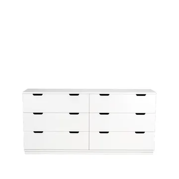Aoko dresser double 6 drawers - White lacquer - Mavis