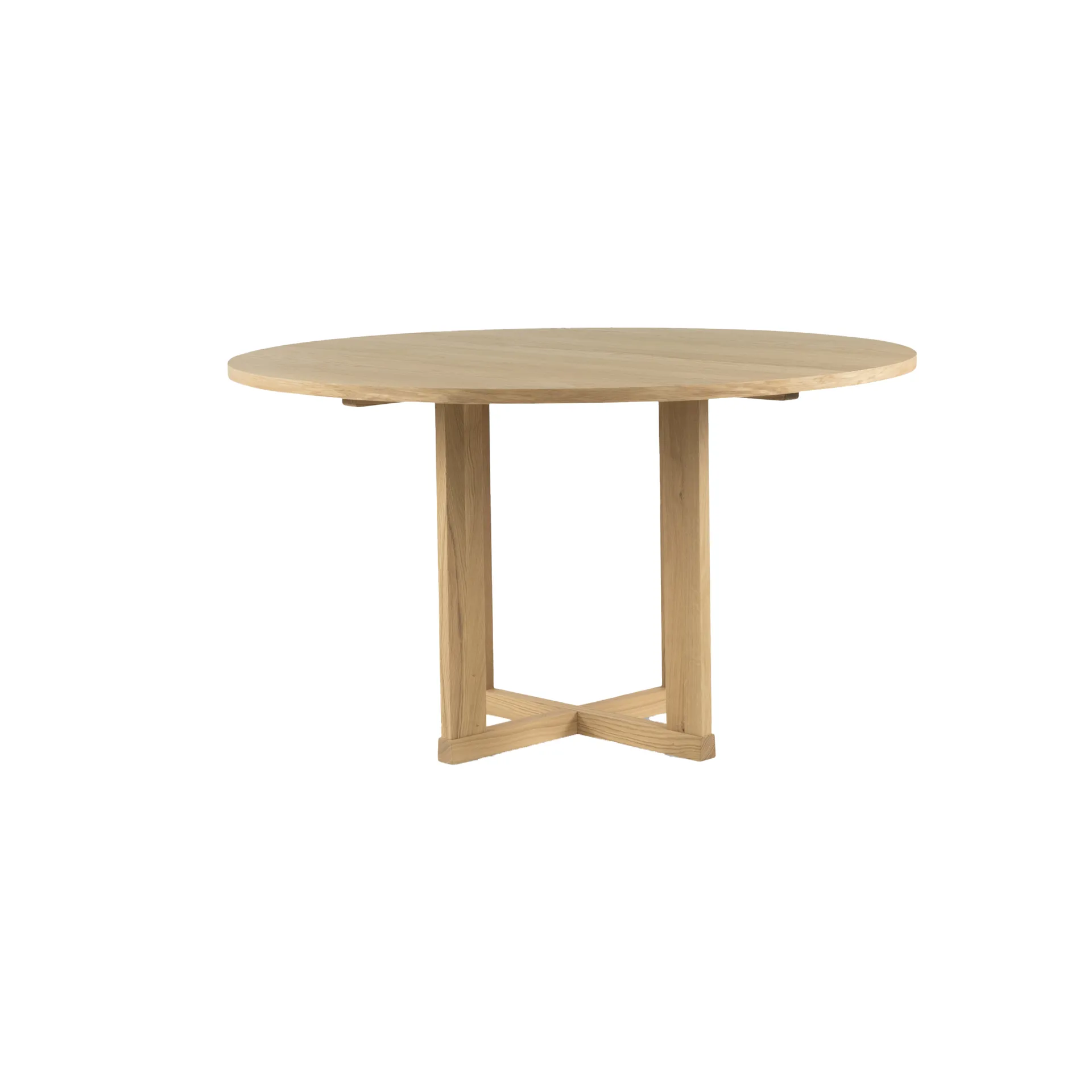 Arv dining table ⌀130 cm, White pigmented matte lacquered oak Mavis