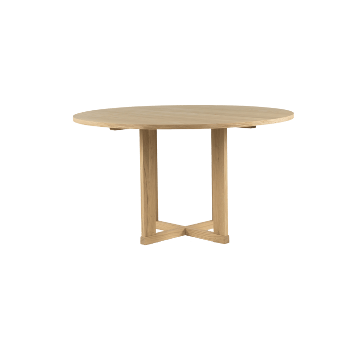 Arv dining table ⌀130 cm, White pigmented matte lacquered oak Mavis