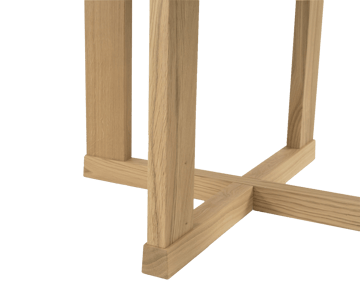 Arv dining table ⌀130 cm - White pigmented matte lacquered oak - Mavis