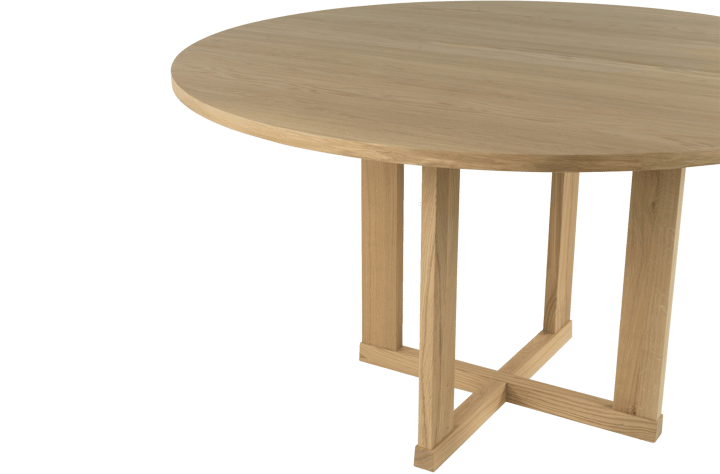 Arv dining table ⌀130 cm, White pigmented matte lacquered oak Mavis