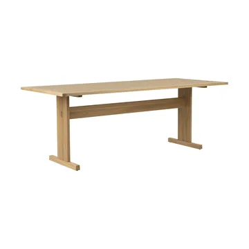 Arv dining table 200x85 cm - White pigmented matte lacquered oak - Mavis
