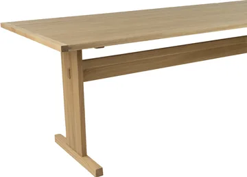 Arv dining table 200x85 cm - White pigmented matte lacquered oak - Mavis