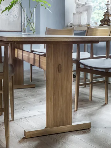 Arv dining table 200x85 cm - White pigmented matte lacquered oak - Mavis