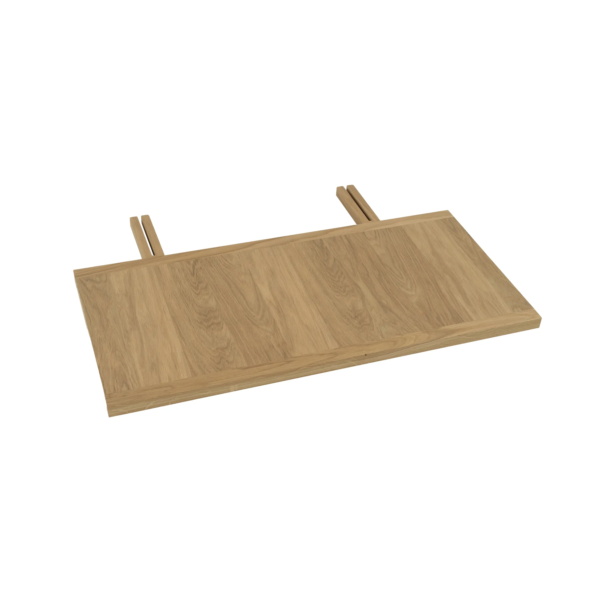 Arv dining table with extension leaf, White pigmented matte lacquered oak Mavis