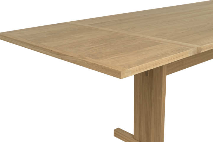 Arv dining table with extension leaf, White pigmented matte lacquered oak Mavis