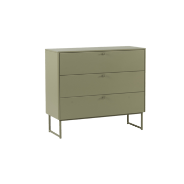 Deus chest of 3 drawers - Olive grey - Mavis