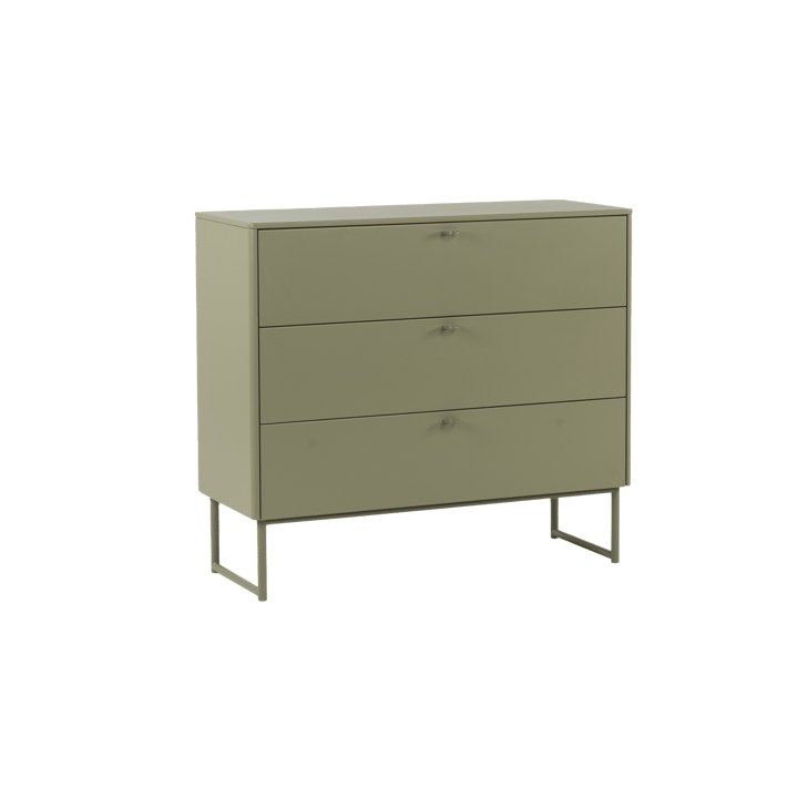 Deus chest of 3 drawers, Olive grey Mavis