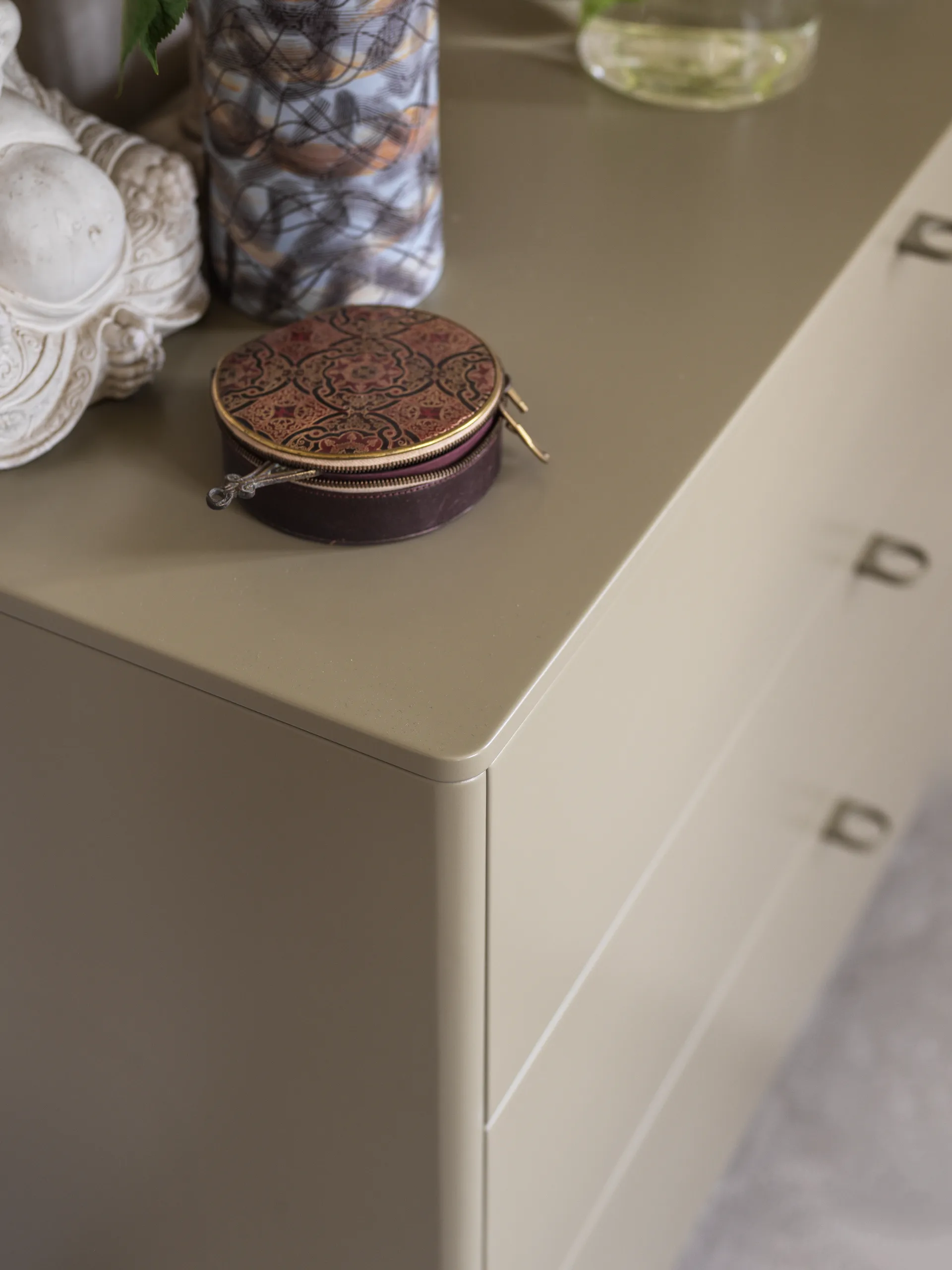 Deus chest of drawers 3 drawers, Olive grey Mavis