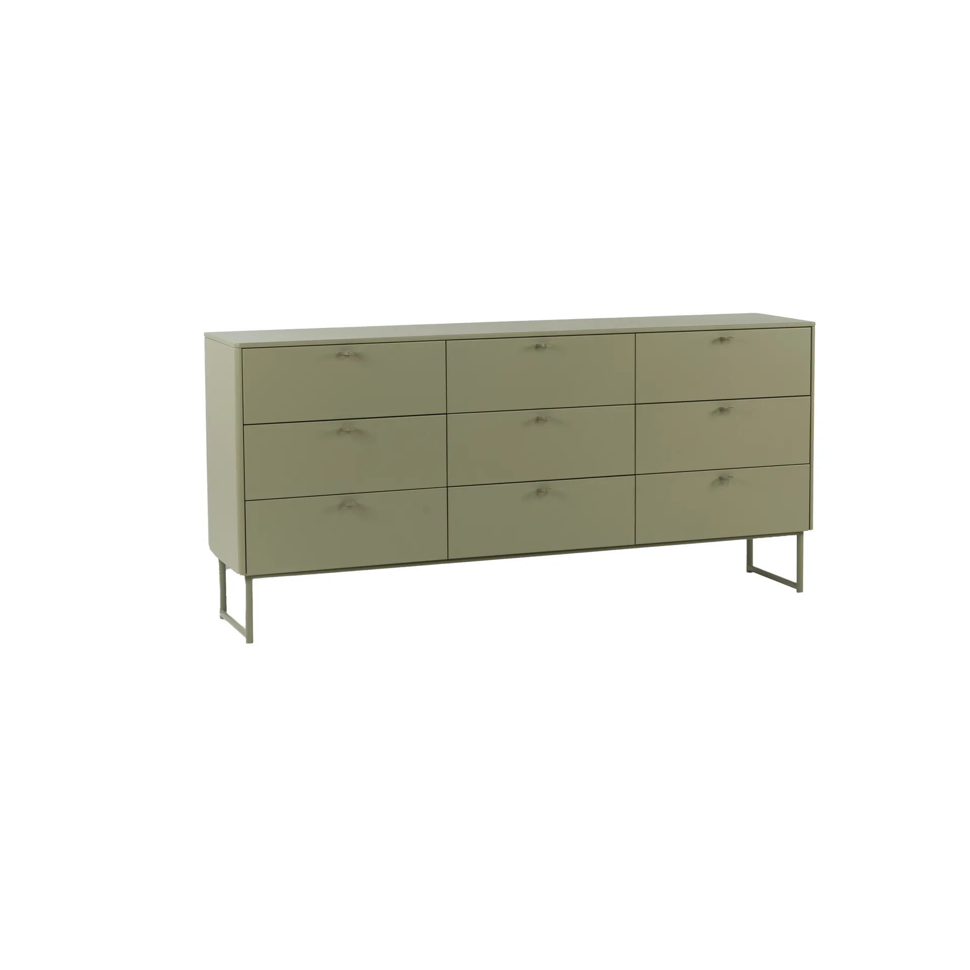 Deus chest of drawers 9 drawers, Olive grey Mavis